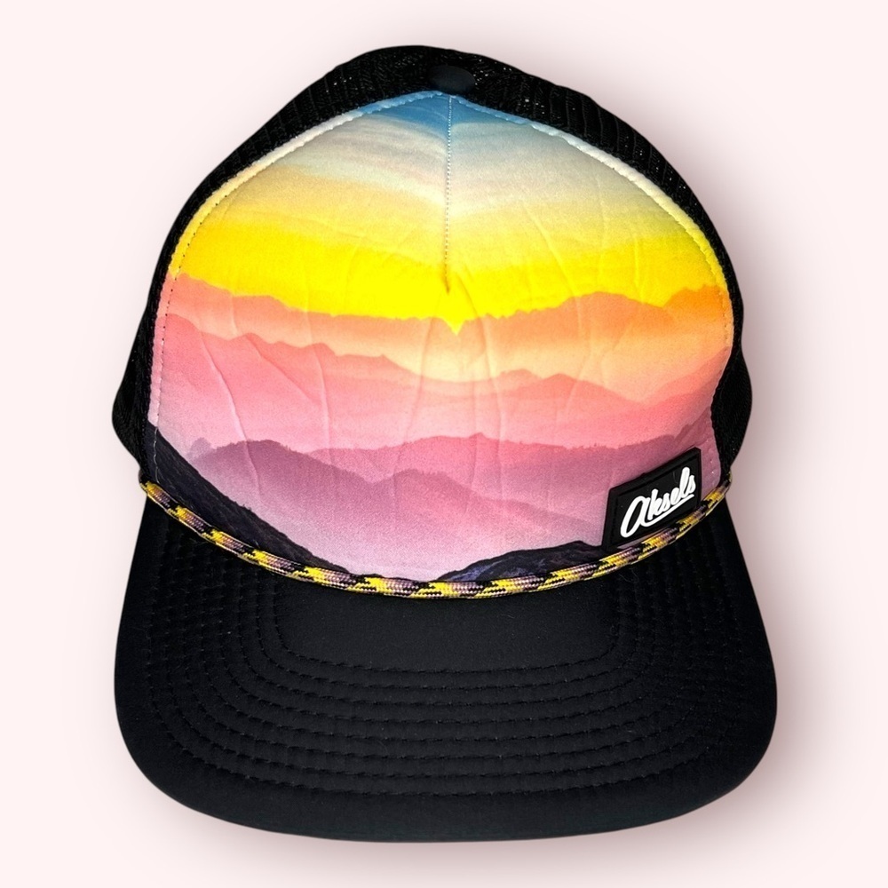 Colorful Gradient Snap Back Baseball Cap Trucker Hat